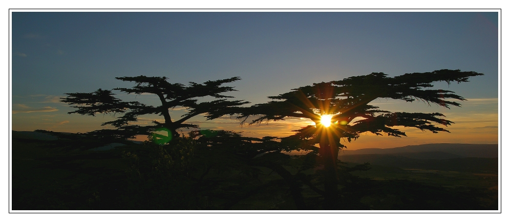 Sonnenuntergang von Bonnieux aus