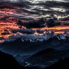 Sonnenuntergang von Bratsch ins Unterwallis