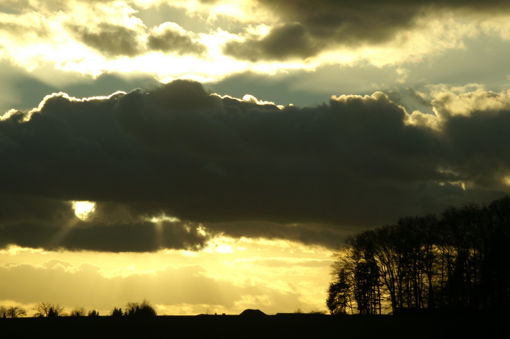 Sonnenuntergang von der Autobahn aus 1