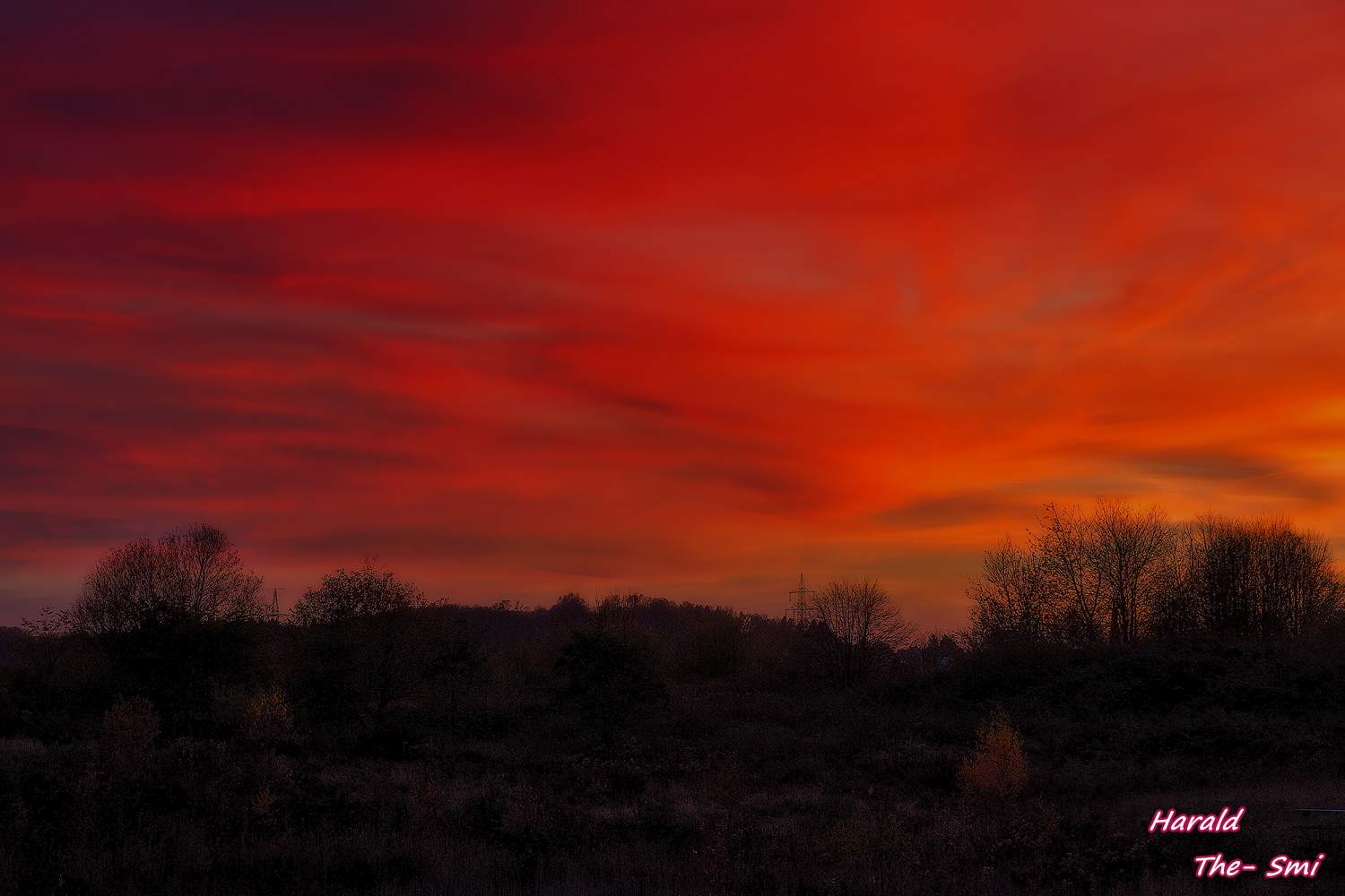 Sonnenuntergang von der " Bergmannsalm" gesehen