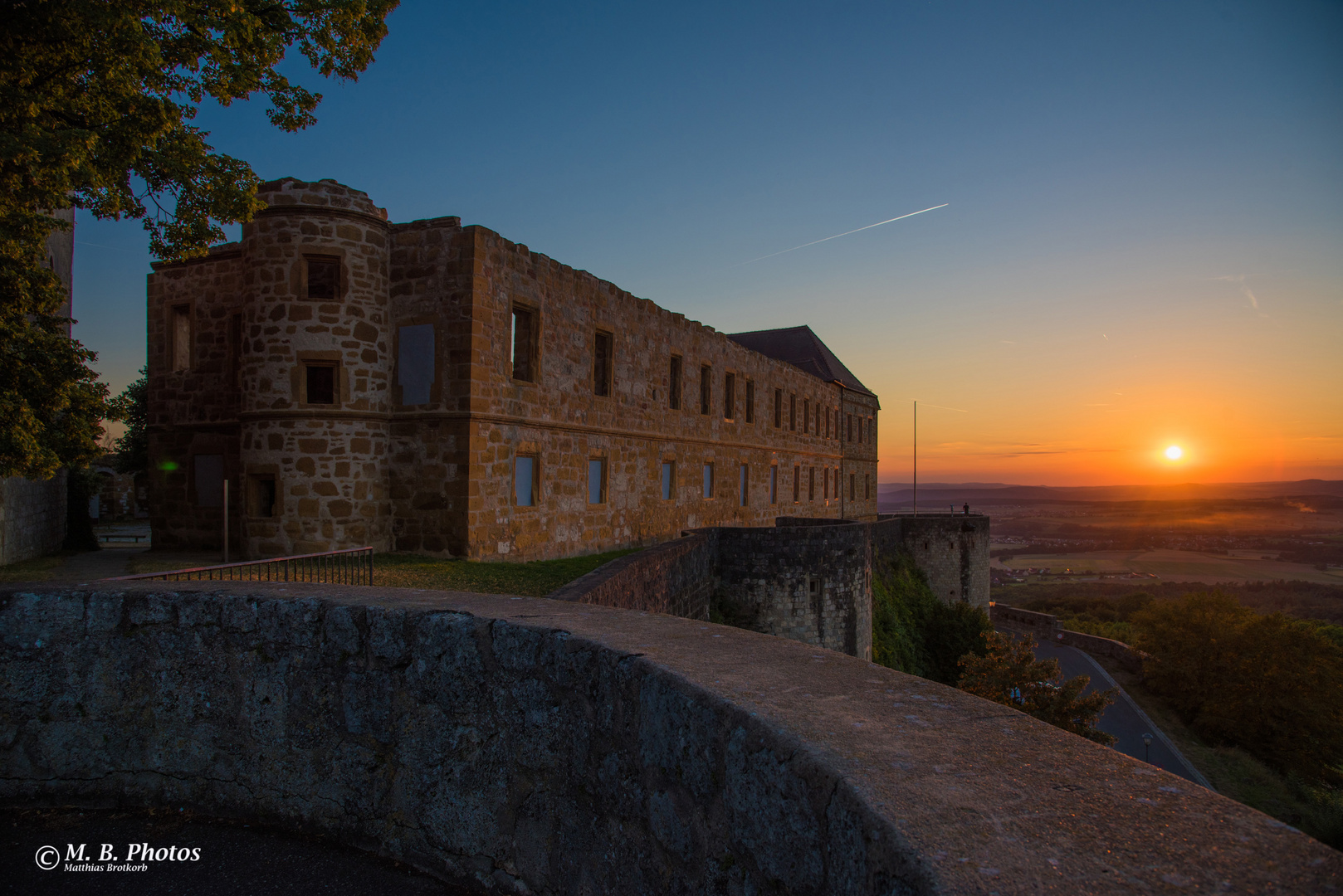 Sonnenuntergang von der Giechburg gesehen