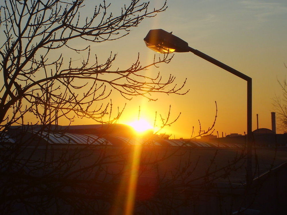 Sonnenuntergang von der Modersohnbrücke