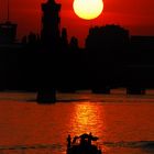 Sonnenuntergang von der Oberbaumbrücke Berlin