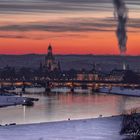 Sonnenuntergang von der Waldschlösschenbrücke 