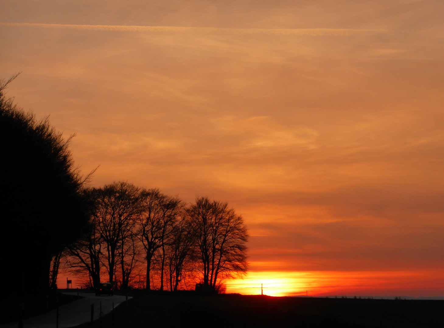 Sonnenuntergang von Kurtscheid aus gesehen