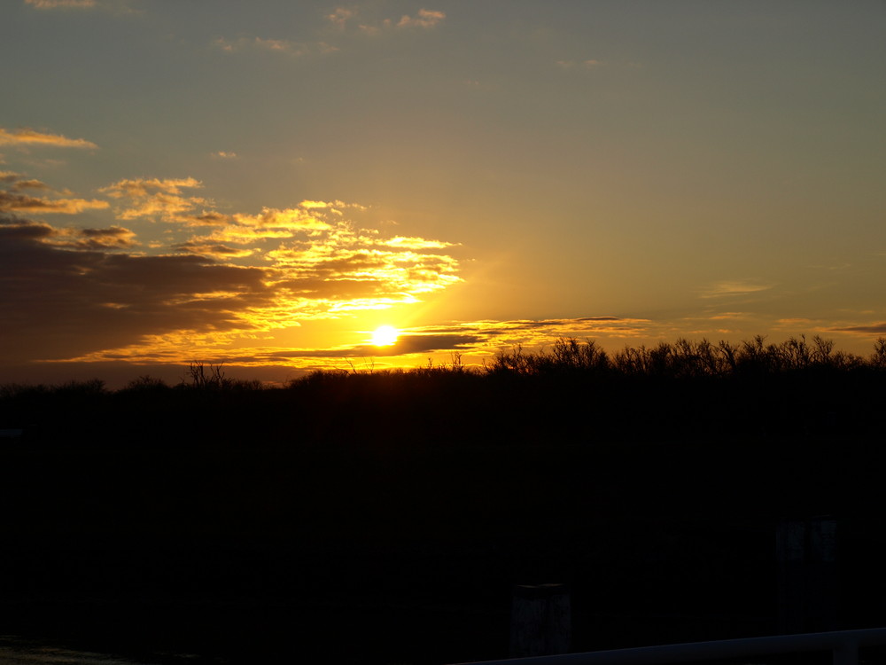 Sonnenuntergang von Langeoog aus gesehen