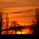 Sonnenuntergang von unserer Strasse aus