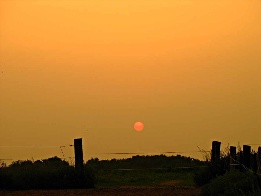 Sonnenuntergang vor aufziehendem Unwetter # 2