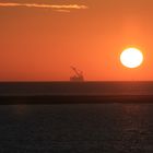 Sonnenuntergang vor Borkum