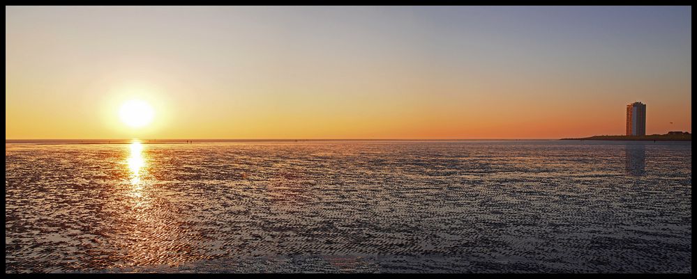 Sonnenuntergang vor Büsum