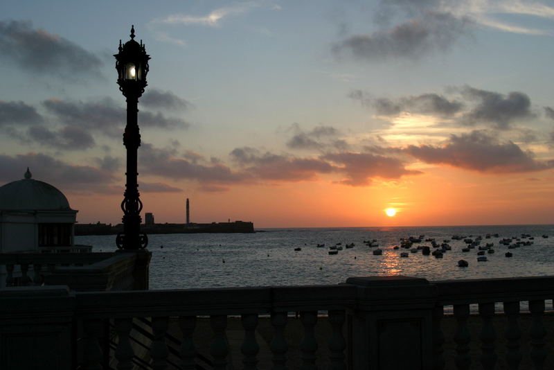 Sonnenuntergang vor Cadiz