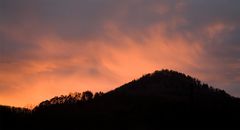 Sonnenuntergang vor der Haustüre