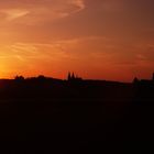 Sonnenuntergang vor der Klever Stadtsilhouette