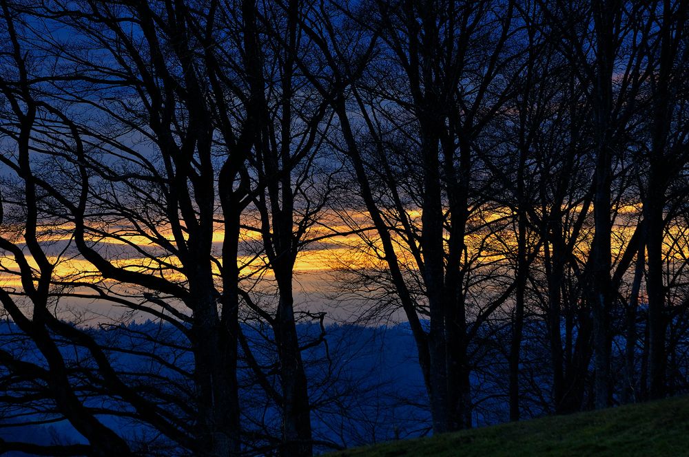 Sonnenuntergang vor einem Wetterwechsel