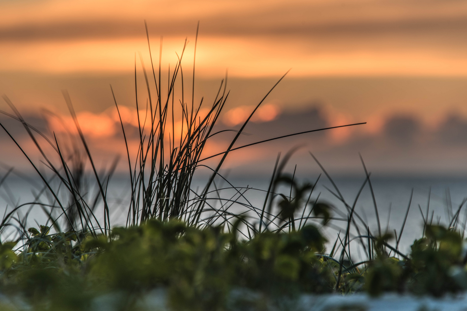 Sonnenuntergang vor Helgoland