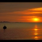 Sonnenuntergang vor Jum Island, Thailand