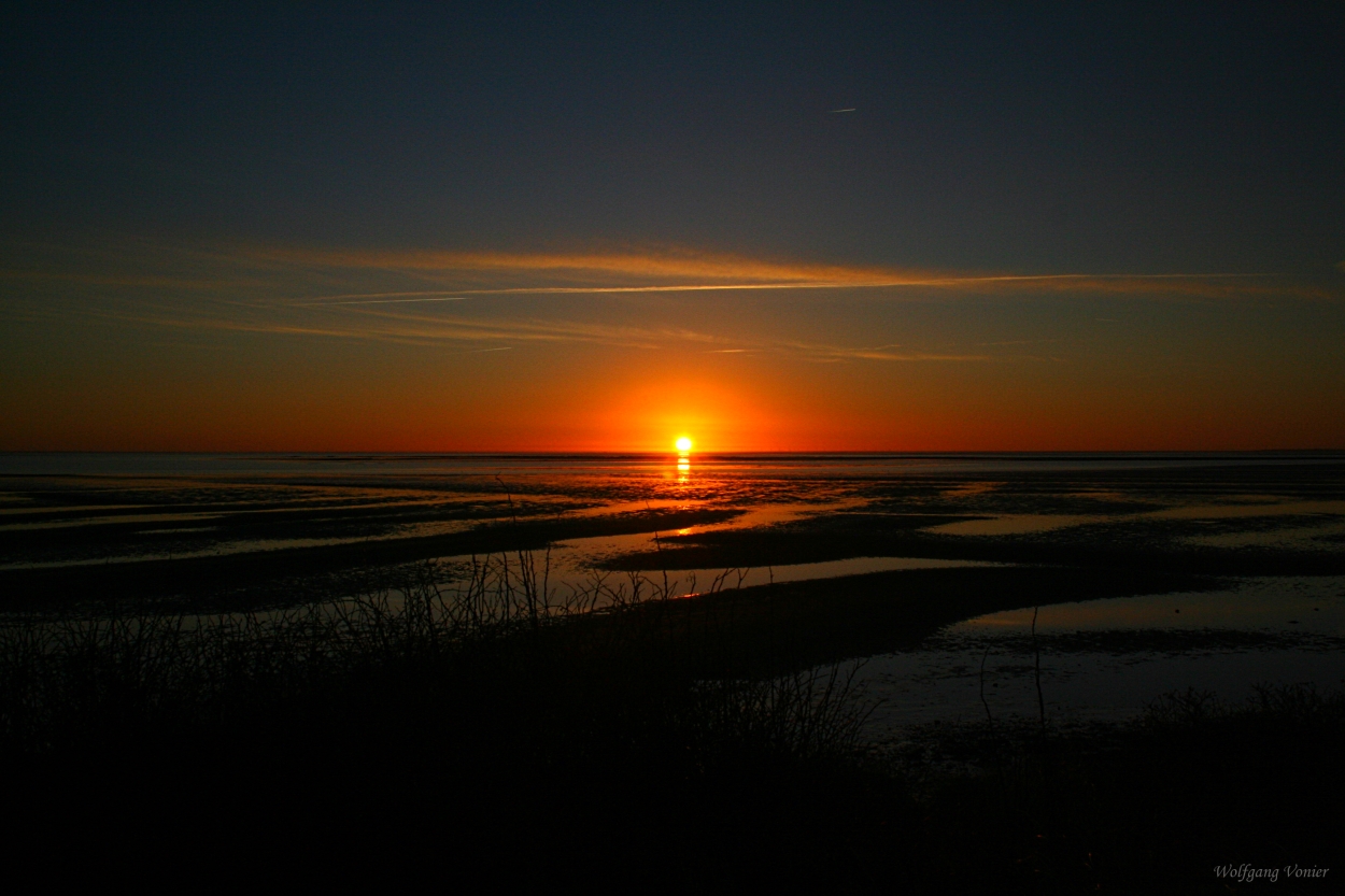 Sonnenuntergang vor List auf Sylt