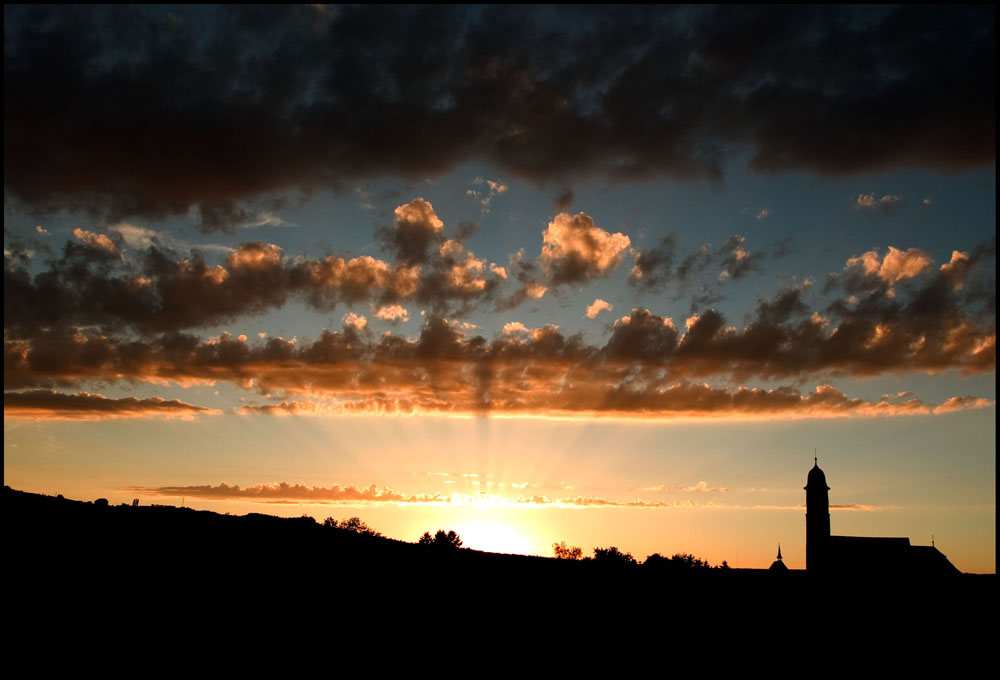 Sonnenuntergang vor meinem Haus