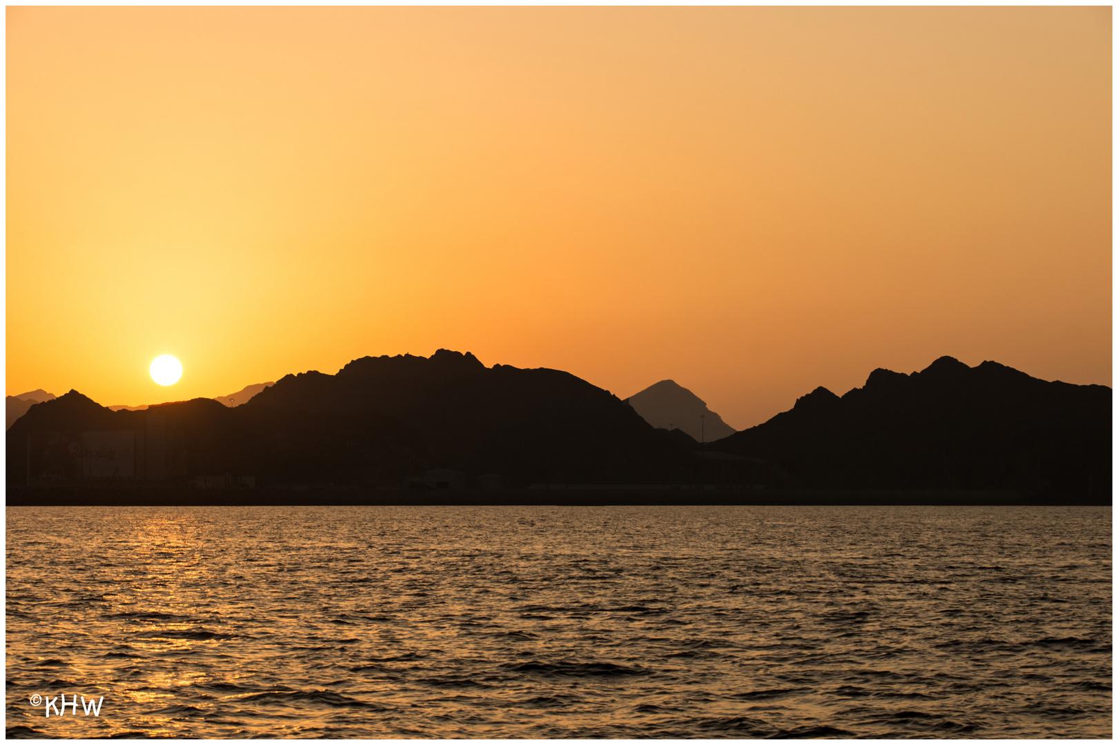 Sonnenuntergang vor Muscat (Oman)