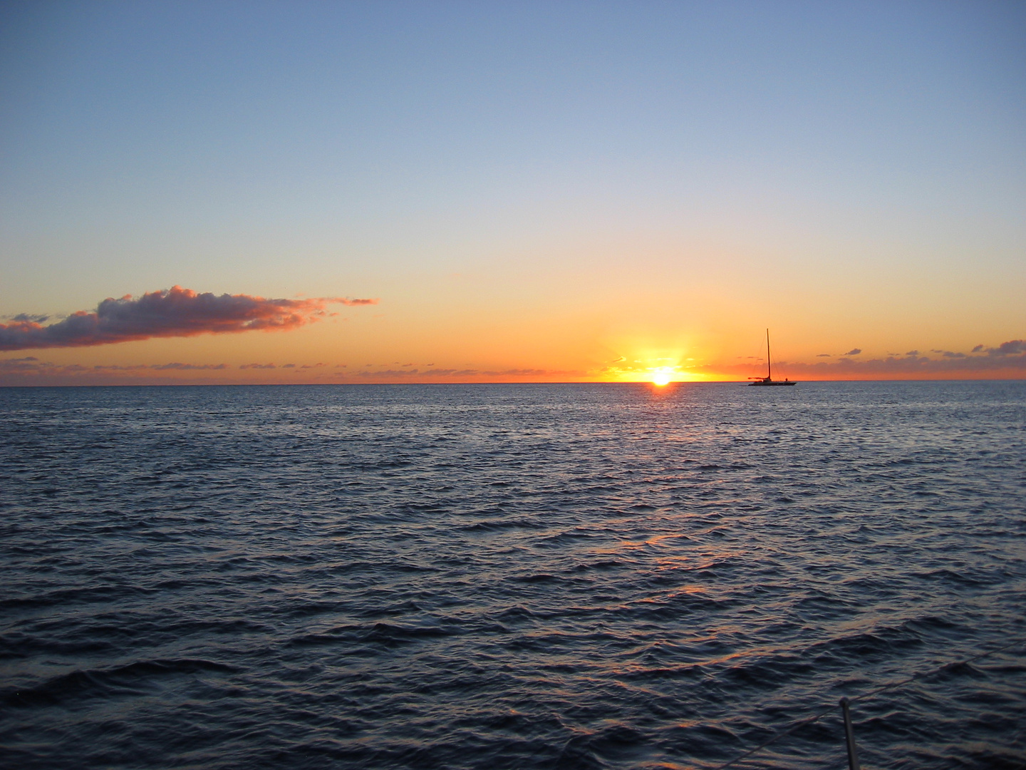 Sonnenuntergang vor Nevis(Karibik)