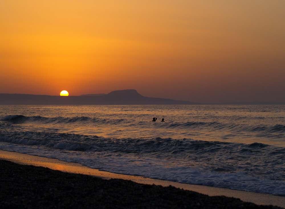 Sonnenuntergang vor Rethymnon