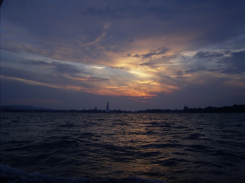 Sonnenuntergang vor Romanshorn von Rudolf Kellenberger