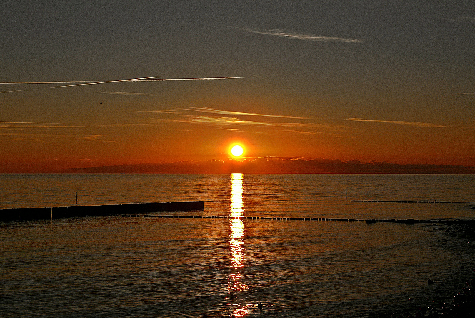 Sonnenuntergang vor Rügen 2012