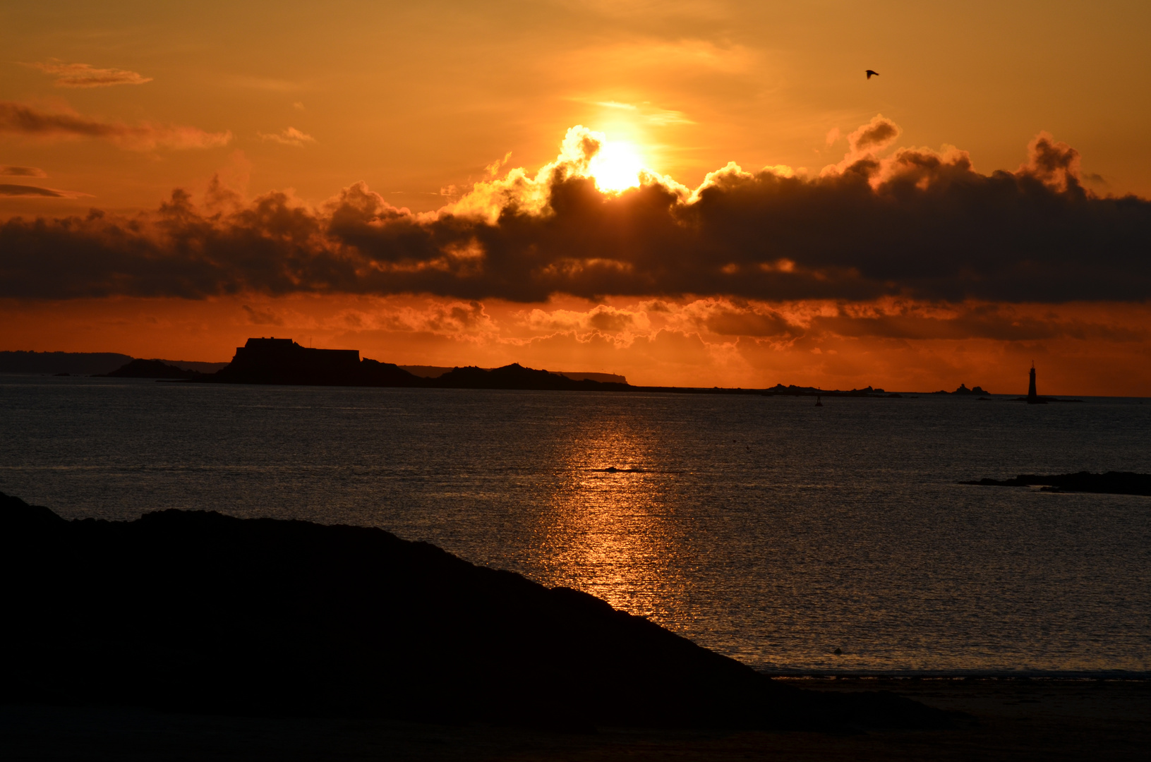 Sonnenuntergang vor Saint Malo