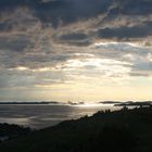 Sonnenuntergang vor Stavanger - mit Blick auf die Ölbohrinseln