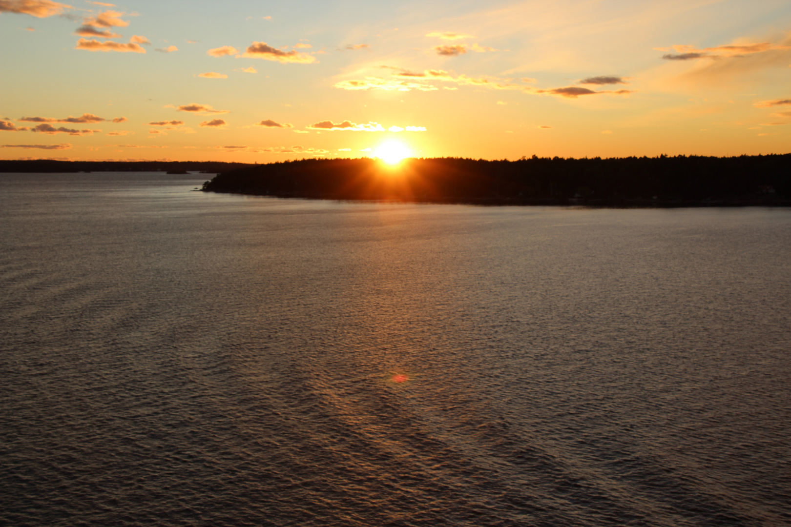 Sonnenuntergang vor Stockholm