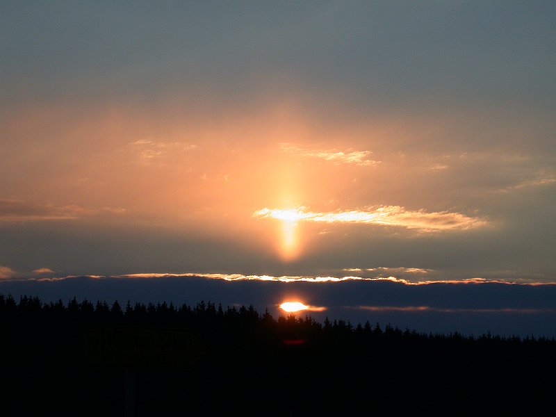 Sonnenuntergang vorgestern bei München