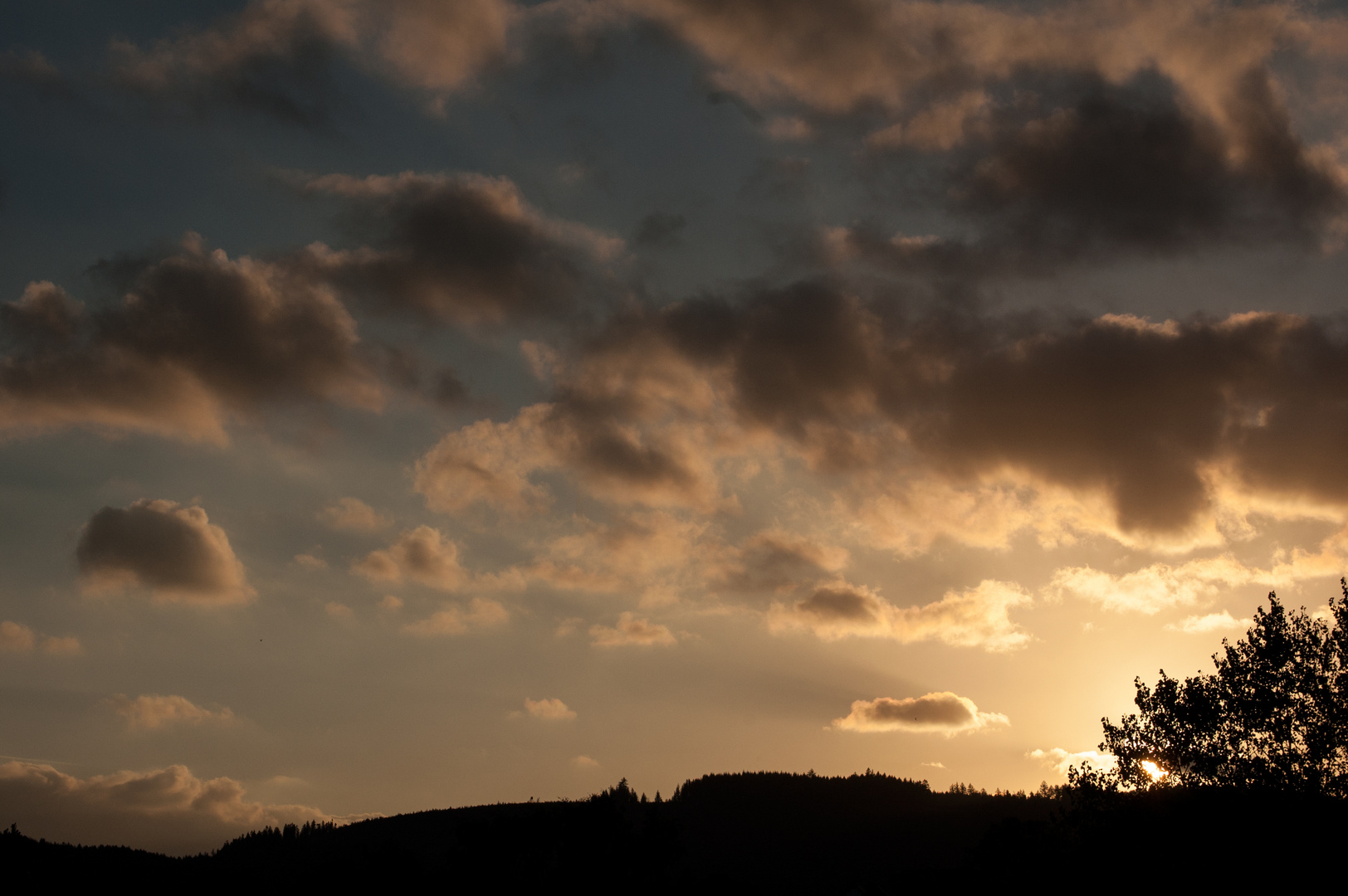 Sonnenuntergang vorm Block