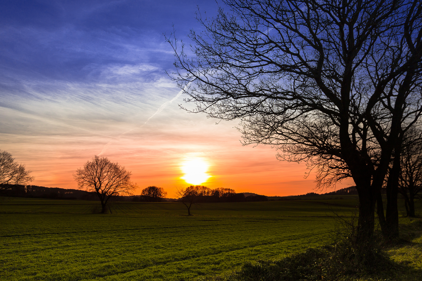 Sonnenuntergang vorm Jahreswechsel