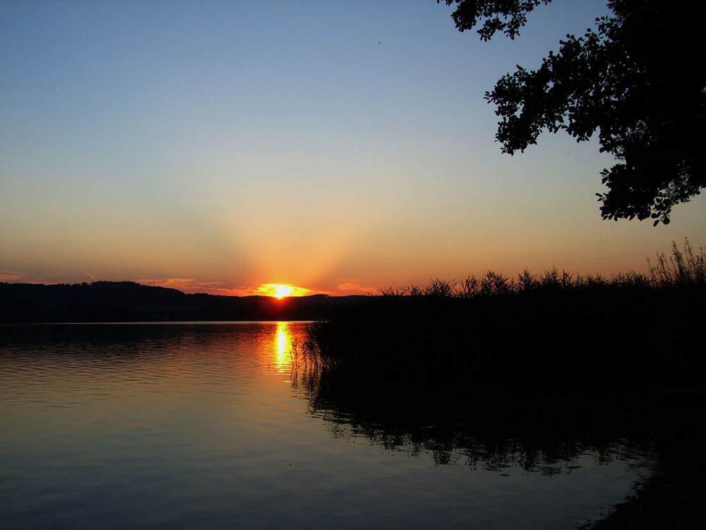 Sonnenuntergang Waging am See