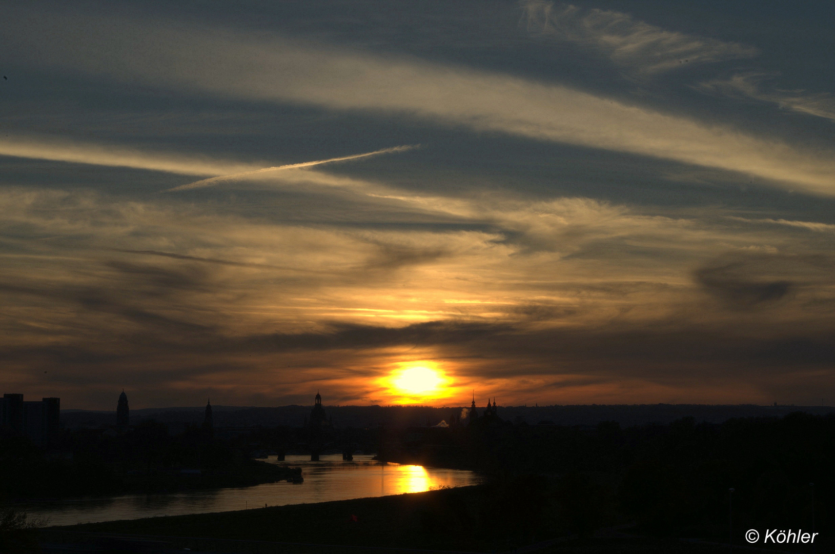 Sonnenuntergang Waldschlösschenbrücke