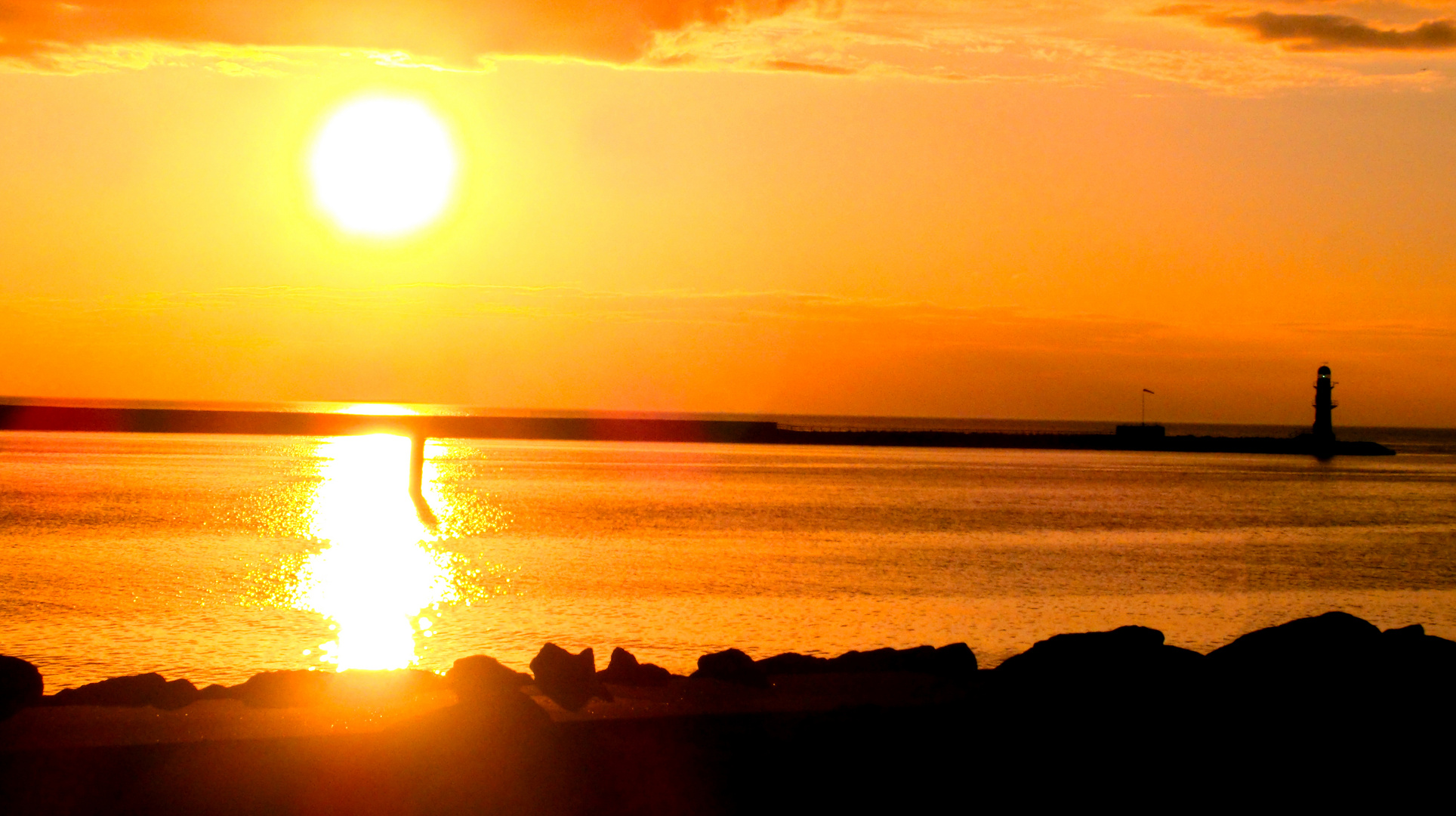 Sonnenuntergang Warnemünde