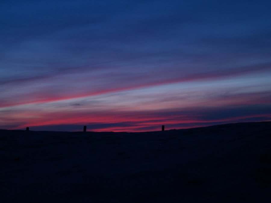 Sonnenuntergang Warnemünde Februar 2007