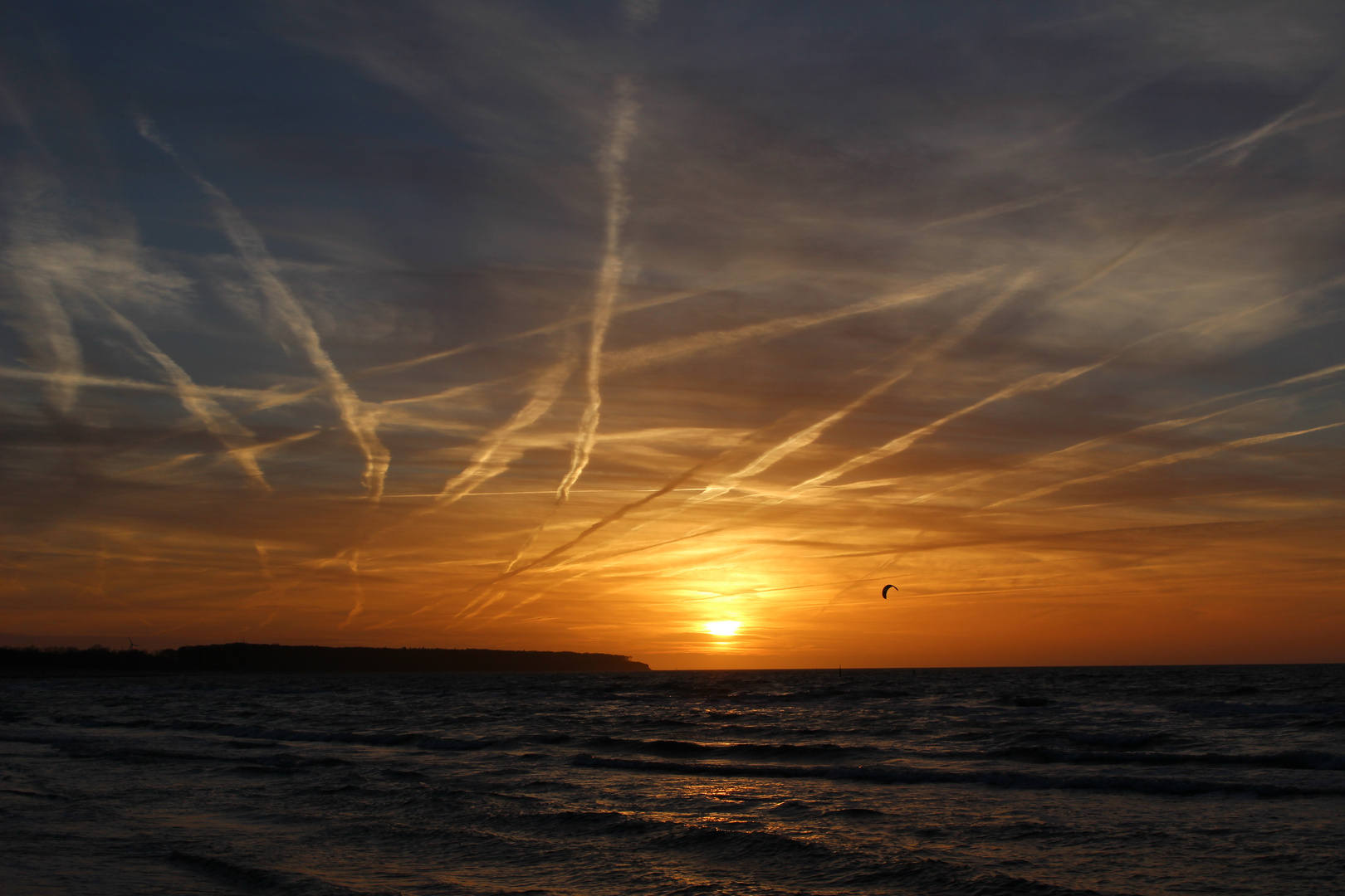 Sonnenuntergang Warnemünde Strand