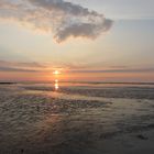 Sonnenuntergang-Wattenmeer
