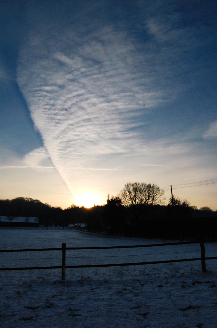 Sonnenuntergang Weide