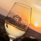 Sonnenuntergang Weinglas