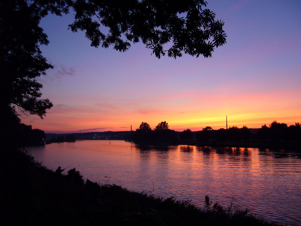 Sonnenuntergang - Weser