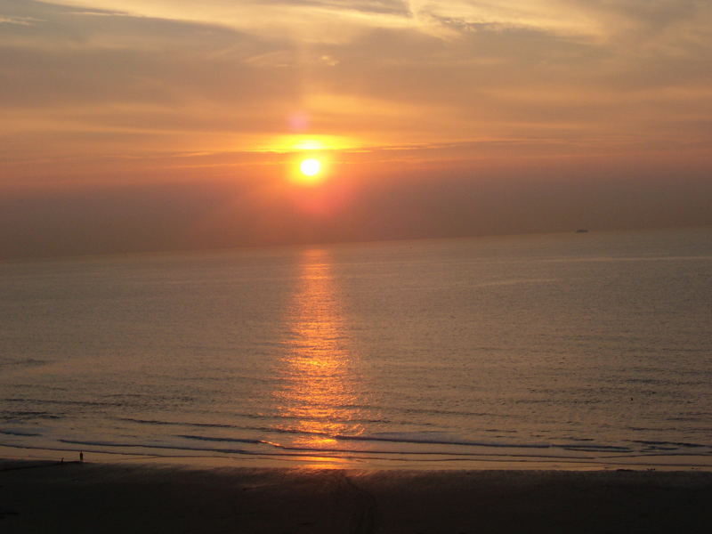 Sonnenuntergang Westende Bad Belgien