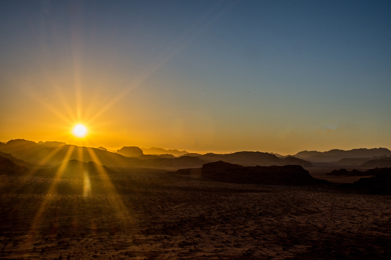 Sonnenuntergang - Wüste Wadi Rum