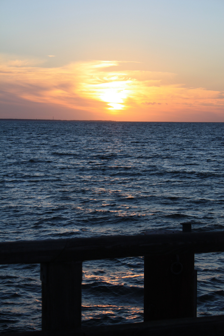 Sonnenuntergang Zingst, Seebrücke