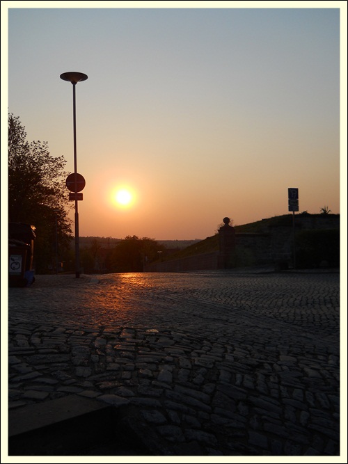 Sonnenuntergang Zitadelle Erfurt