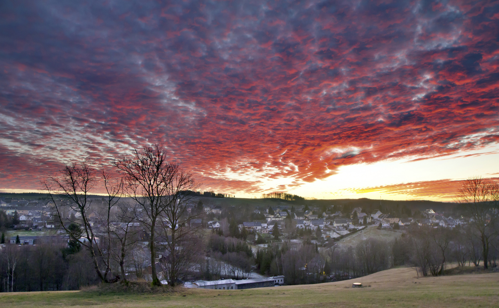 Sonnenuntergang Zöblitz HDR