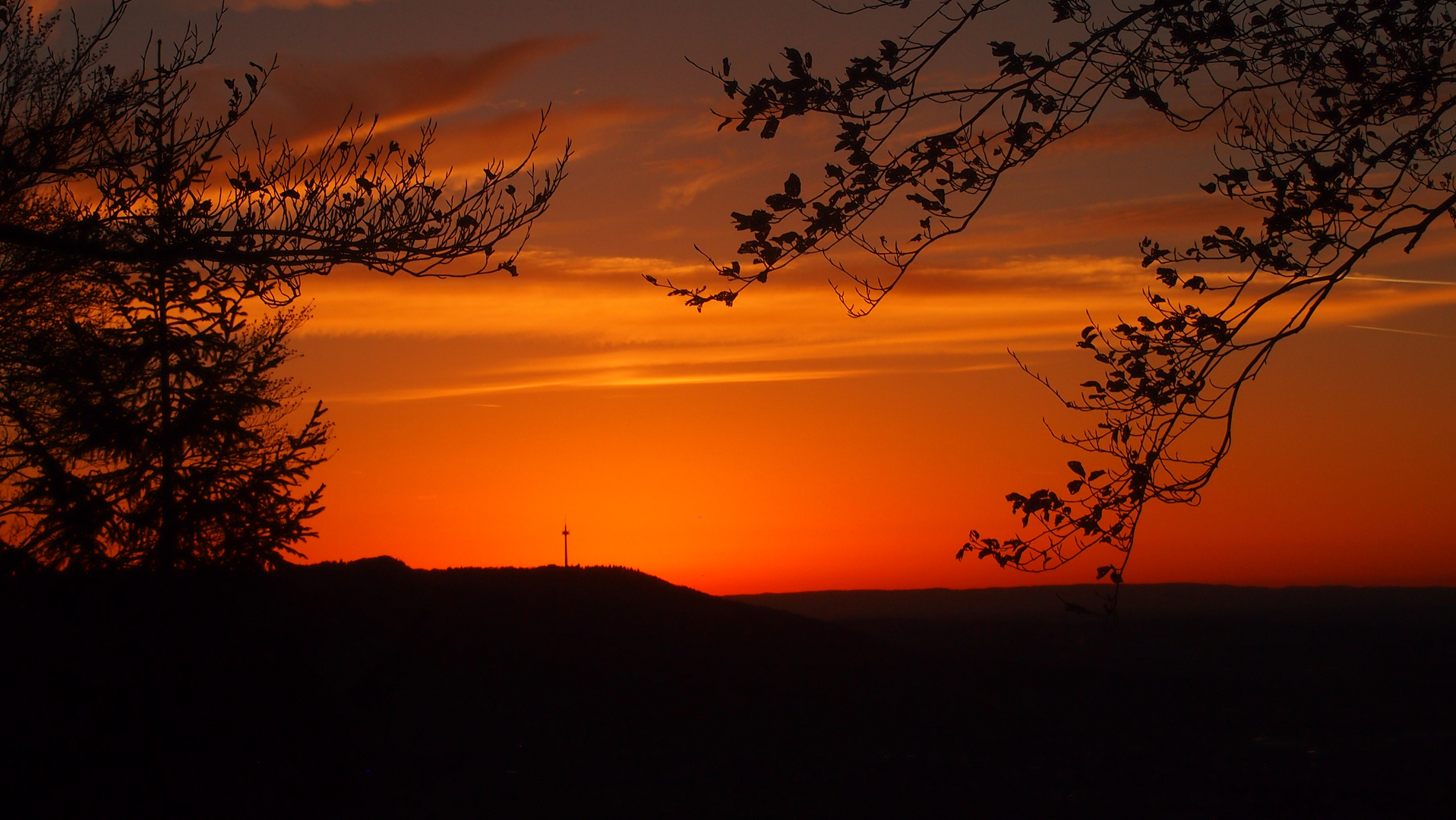 Sonnenuntergang Zollernalb