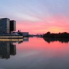 Sonnenuntergang Zollhof, Düsseldorf