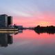 Sonnenuntergang Zollhof, Dsseldorf